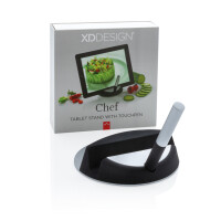 Piedistallo e touchpen per tablet Chef nero, color argento