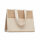 Jute-Canvas Shopping Tasche Beige