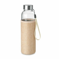 Trinkflasche Glas 500ml Beige