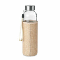 Trinkflasche Glas 500ml Beige