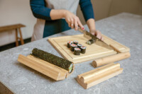Ukiyo Sushi-Set aus Bambus braun