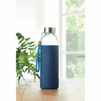 Trinkflasche Glas 500ml Blau