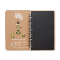 Notebook in legno di pino Beige