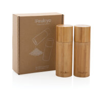 Ukiyo Bambus Salz und Pfeffer Mühlenset braun