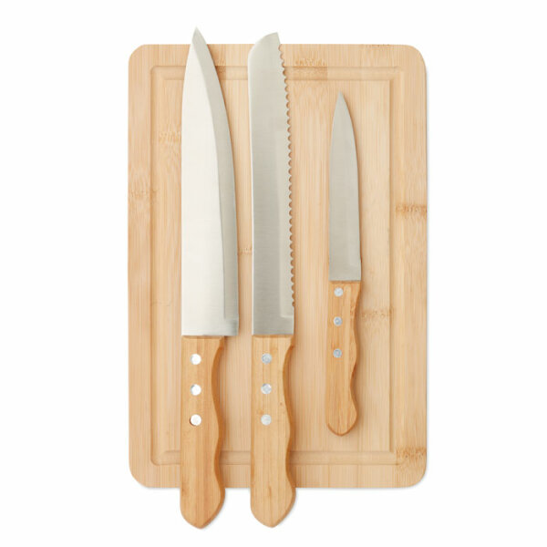 Set tagliere e coltelli wood