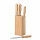 Set ceppo e 6 coltelli Legno