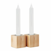 Set 2 candele wood