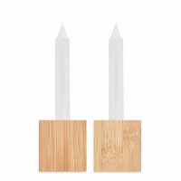 Set 2 candele wood