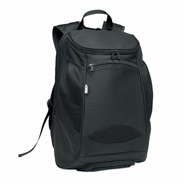 Sportrucksack 600D RPET Schwarz