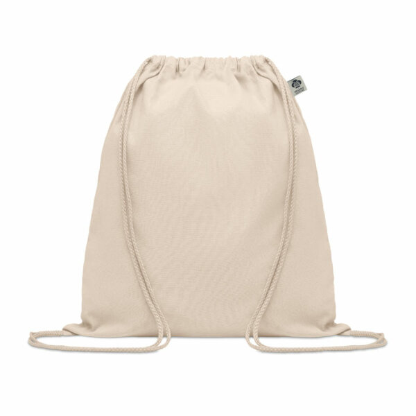 Borsa in cotone organico con co Beige