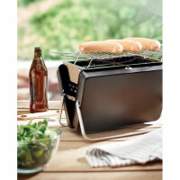 Barbecue portatile e supporto Nero