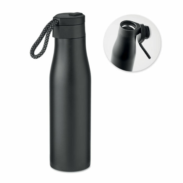 Isolierflasche 600 ml Schwarz