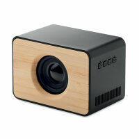 Speaker wireless in bamboo 5.0 black