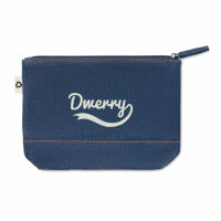 Trousse in denim riciclato Blu