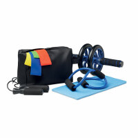 Set 8 pezzi fitness/palestra black