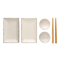 Ukiyo Sushi-Set für zwei weiß, schwarz
