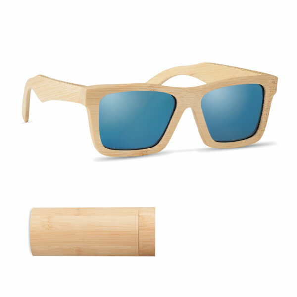 Sonnenbrille mit Köcher Holz