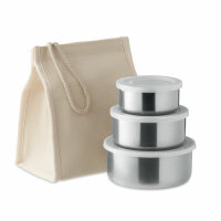 Set porta pranzo beige