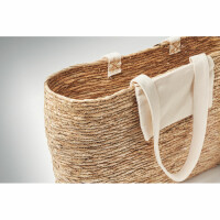 Borsa intrecciata beige