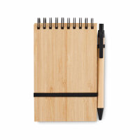 Set quaderno A6 in bamboo Nero