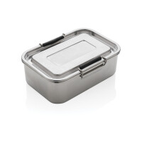 Auslaufsichere Lunchbox aus RCS recyceltem Stainless Steel silber