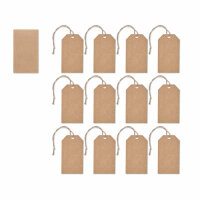 Set 12 etichette regalo beige