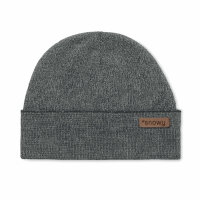 Doppellagige Beanie Acryl Schwarz