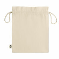 Borsa regalo media in cotone Beige