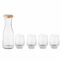Set bicchieri e caraffa in vetr Trasparente