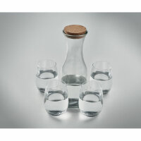 Set aus recyceltem Glas Transparent