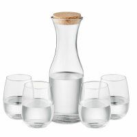 Set bicchieri e caraffa in vetro Trasparente