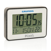 Grundig Thermometer, Wecker und Kalender weiß