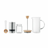 Kaffeebereiter-Set Mattsilber