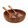 Set di insalatiera e utensili wood