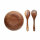 Set di insalatiera e utensili wood