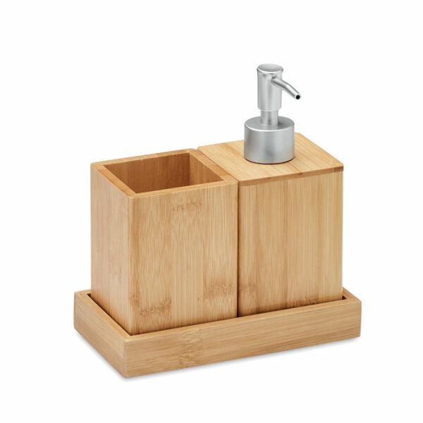 Set da bagno 3 pz in bamboo Legno