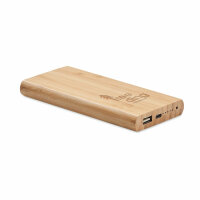 Powerbank mit Ladestation Holz