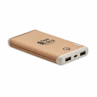 Powerbank mit Ladestation Beige