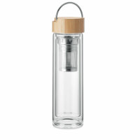 Trinkflasche Glas 400ml Transparent