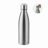 Doppelwandige Flasche 500 ml Mattsilber