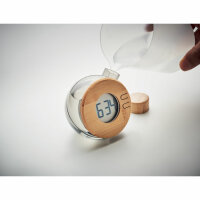 Wasserbetriebene LCD-Uhr Transparent Grau