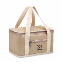 Kühltasche Canvas für Dosen Beige