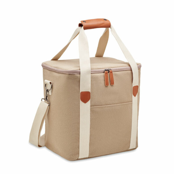 Große Kühltasche Canvas Beige