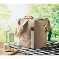 Große Kühltasche Canvas Beige