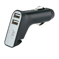 Dual USB Ladegerät schwarz, silber