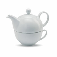 Set tè teiera e tazza Bianco
