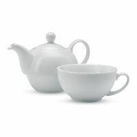 Set tè teiera e tazza Bianco