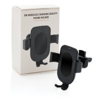 Porta telefono wireless 5W Gravity nero