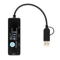 RCS recycelter USB-Hub mit Dual-Input schwarz