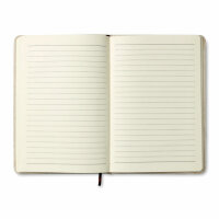 DIN A5 Notizbuch mit Canvas Beige